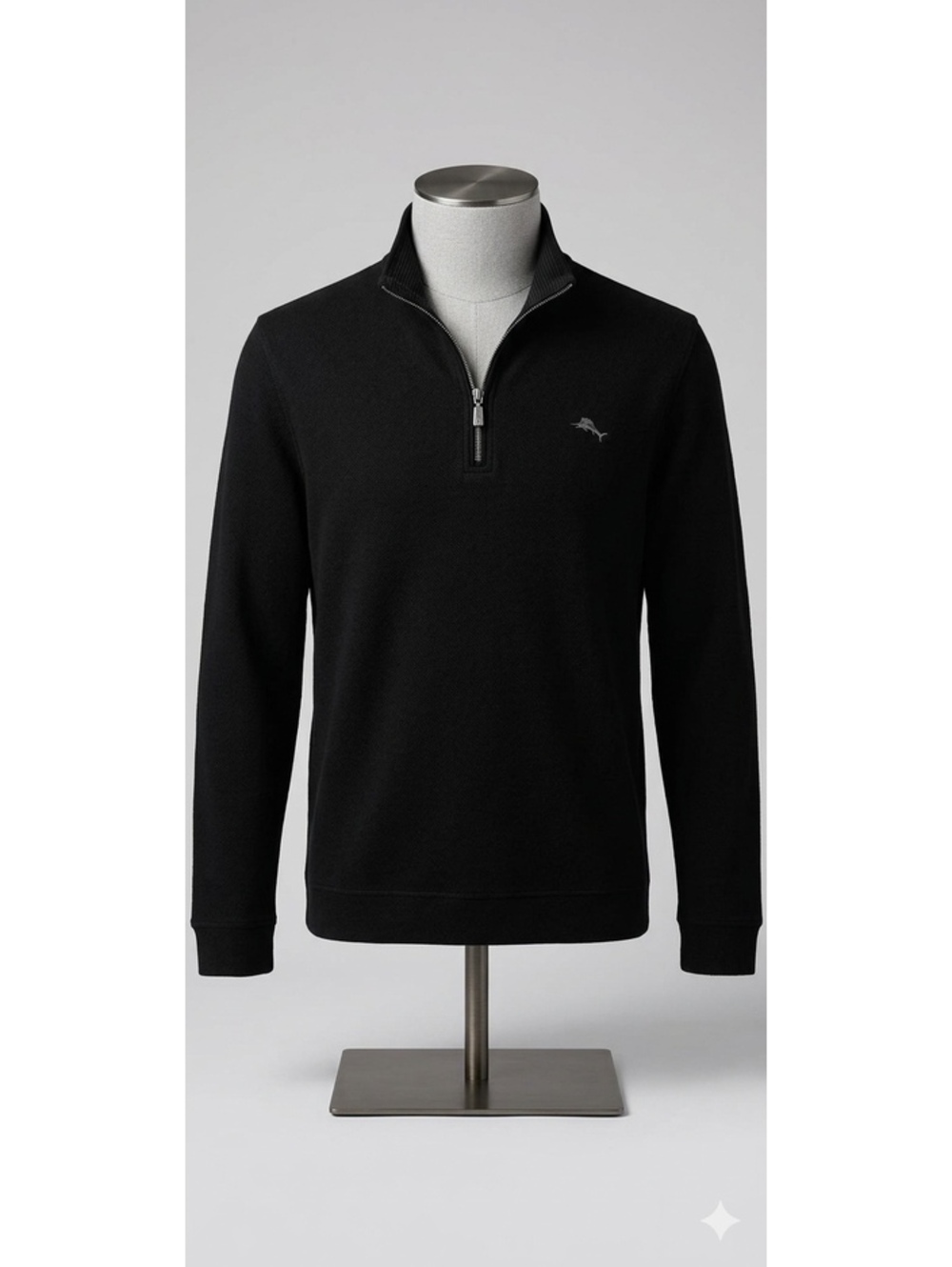 Tommy Bahama Reversible Quarter Zip Pullover Sweater Black Men's Size XL No Tag